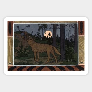 Prince Ivan, The Firebird and the Gray Wolf  - Ivan Bilibin Sticker